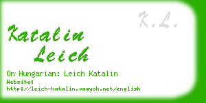 katalin leich business card